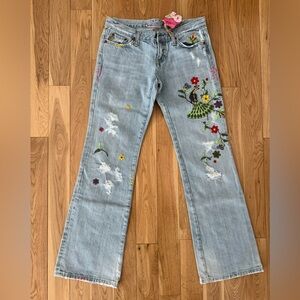 Miss Me vintage embroidered jeans 28